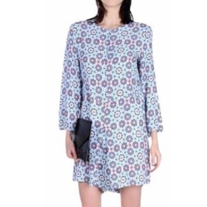 Antik Batik Loose Blue Geometric Romper Medium